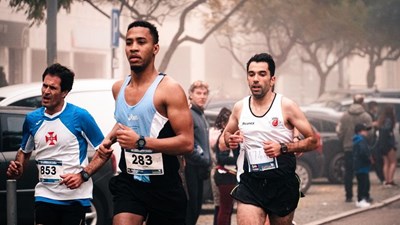 Men running in a race